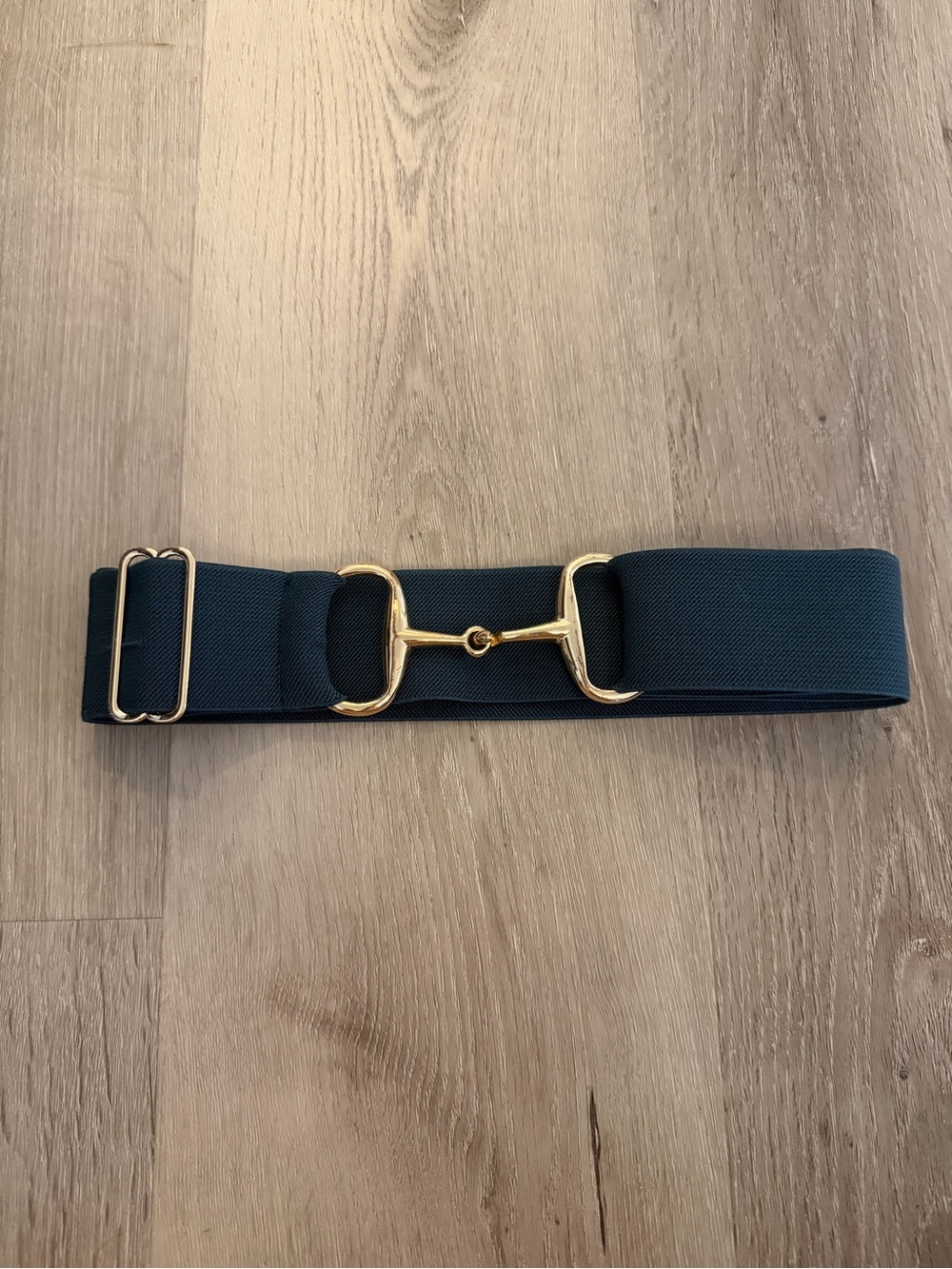 Ellany Equestrian Horse Bit Stretch Belt – Dark Teal & Gold - Picture 2 of 8